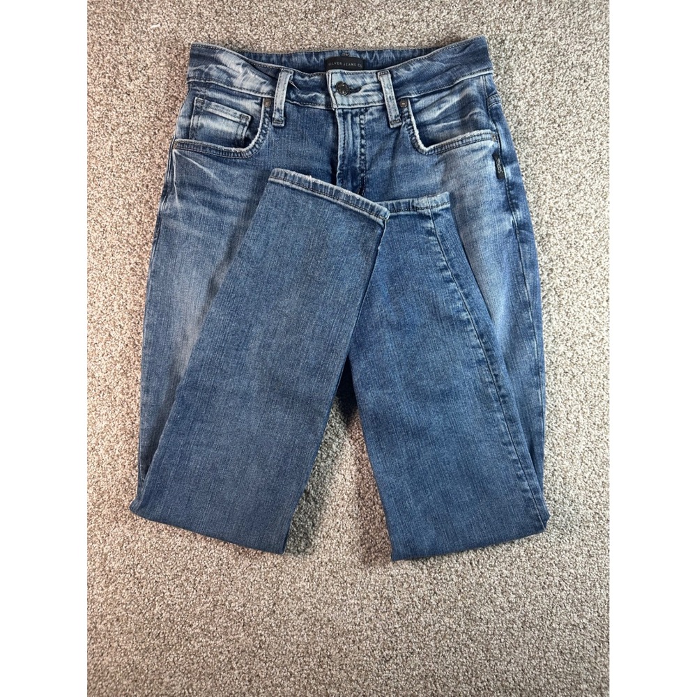 Silver Jeans Co Boyfriend Mid Rise Medium Wash Denim W25 L29 L27170SJL267